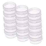 LIFKOME 25 Stück Runde Probenbehälter Kunststoff Mit Deckel Transparent Kleine Erde Vorratsgefäße Für Bodenproben Labor Forschung Biowissenschaften