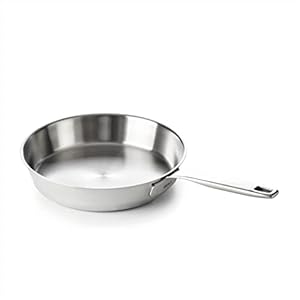 Beka Maestro Frying Pan Skillet, Stainless Steel Pan with 5-Ply Construction, Oven Safe Skillet, Induction Compatible Cookware Fry Pan, Dishwasher Safe Omelette Pan