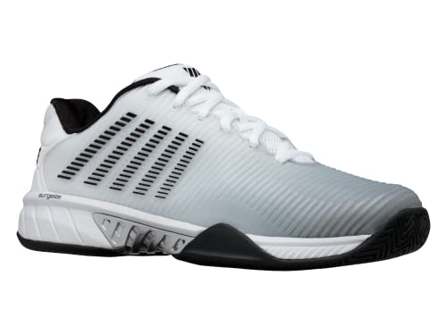 Image of K-Swiss Men's Hypercourt Express 2 Tennis Shoe, White /Highrise /Black, 10 M