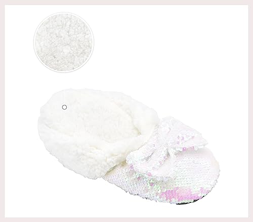 Panda Bros Womens Ballerina Sequin Slippers, Bling House Slippers With Grippers4