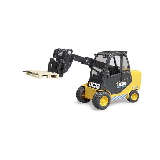 Bruder - JCB Teletruk with Pallet (02512) - for Ages (4) and Up - Made with Plastics - Compatible with bworld Figures