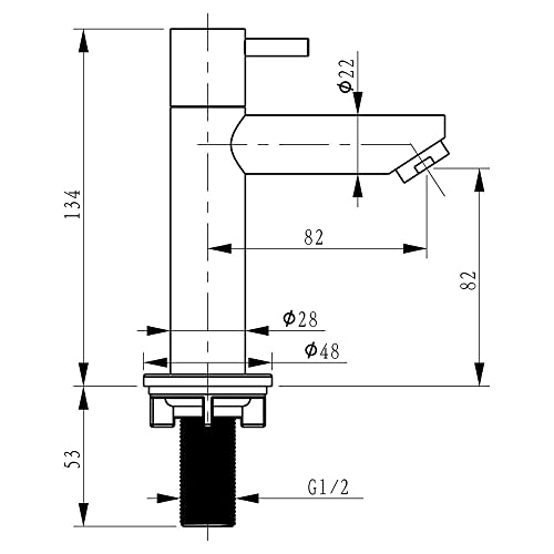 Lavabo de cerámica blanco Differnz plano para evitar salpicaduras en aseos pequeños 7