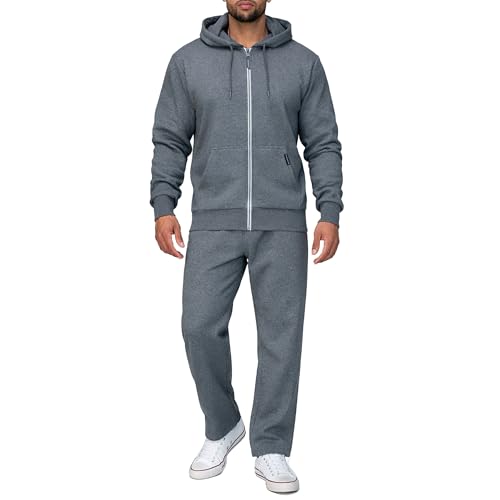 Basisstoff Laufforest Herren Jogging Anzug Dunkelgrau Gr. M
