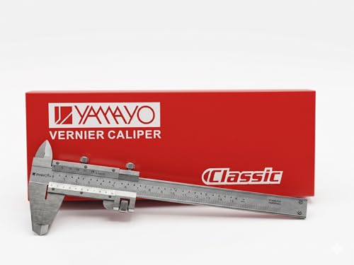 Image of vernier callipers thickness measuring Tool 0-6 in /0-150 mm Stainless Steel Manual- Precision with Dual Screw Locking & Gauge Scale Designed for CNC /Lathe Machine, Engineers.