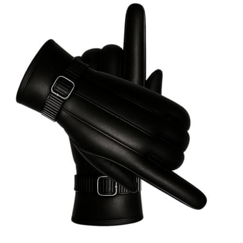 Image of TLN Genuine Leather Gloves for Men | Premium Soft & Warm Winter Gloves | Stylish Driving, Biking & Riding Gloves | Durable Hand Gloves for Outdoor, Motorcycle & Daily Use