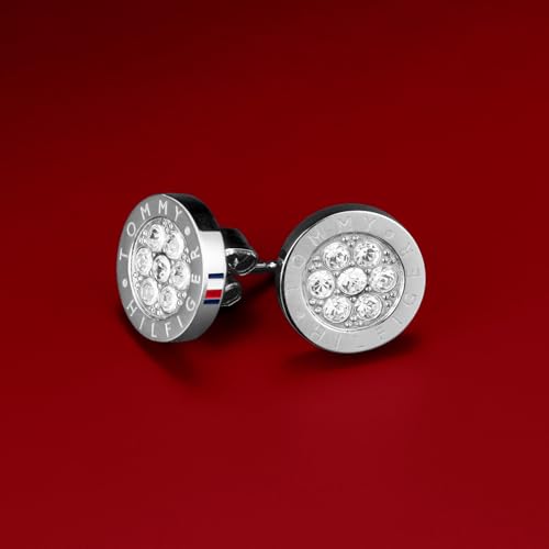 Tommy Hilfiger Jewelry Women's Stainless Steel Stud Earrings Embellished with Crystals - 2780565