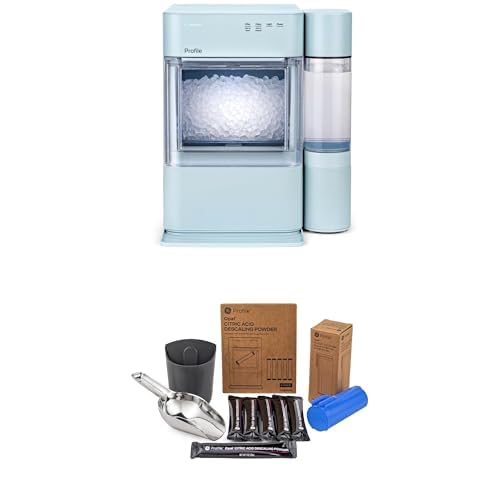 Bundle of GE Profile Opal 2.0 XL w/ 1 Gallon Tank w/WiFi, Moonstone Blue + Opal Upgrade Kit Includes Stainless Steel Scoop + Magnetic Holder, Scale Inhibiting Filter, Descaling 6 Pack Powder Kit