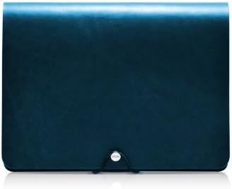 EVOUNI L09-2BU Leather Arc Cover for The New iPad / iPad2 (Blue)