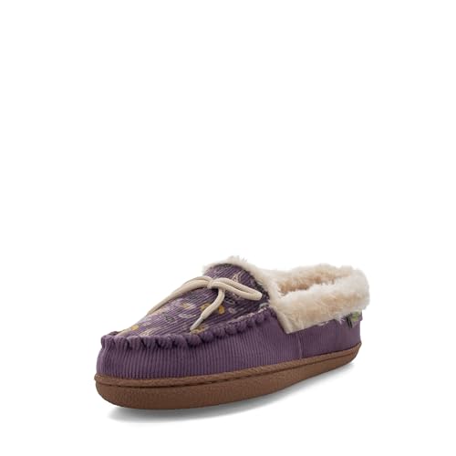 Western Chief Women's Elaine Slippers – Cozy Faux Fur Lining, Stylish Stitched Lace Detail for Indoor, Moccasin Slip-On Loafers Womens Shoes