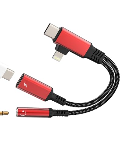 Lightning USB C - 3.5mm I[fBIA_v^[ wbhzWbN Aux (5.1C`2) iPhone 17 16 15 14 13 Pro Max[d Applep Samsung S24RlN^Ή fAIX RpN