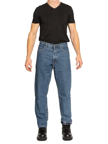 Full Blue Men's 5 Pocket Flannel Lined Jeans4