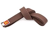 100% Baumwolle Hayashi Budogürtel - braun, Gr. 240 cm