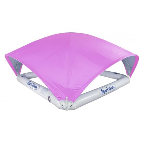 AquaCabana, World's Only All Day/All Way Shade Float Cabana for Pools, Beaches, Lakes and Rivers Color Blue (Pink)