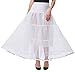 GRACE KARIN White 50s Petticoat Skirt Rockabilly Dress Crinoline Underskirts for Women(S,White)