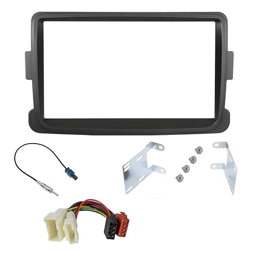 Kit de Montaje Marco Adaptador autoradio 2 DIN Renault Dacia Duster sandero Negro