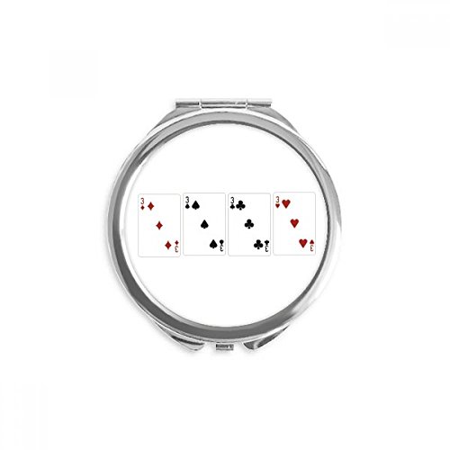 Miroir rond portable motif as de pique carreau cadeau idéal pour passionnés de jeux de cartes