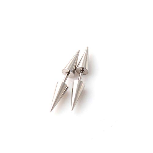 Punk Rock Earrings Double Side Spike Rivet Stud Earrings Stainless Steel Ear Studs Accessories