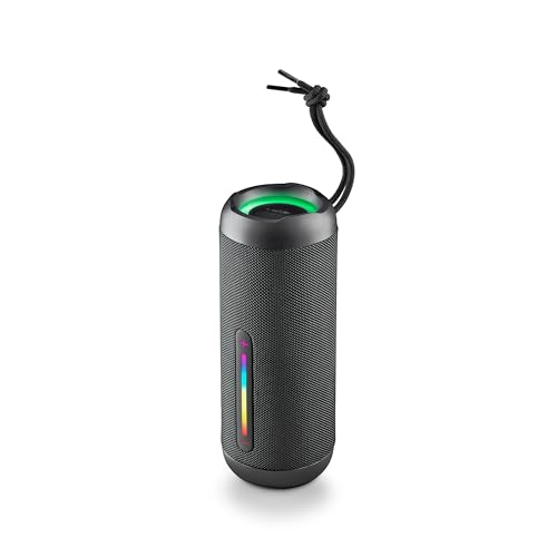 NGS Roller Furia 3 Black - Altavoz Inalámbrico Compatible con Bluetooth, Impermeabilidad IPX7, 60 W, True Wireless, USB, Duración Batería 9 Horas, Negro