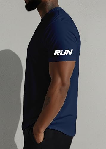 Image of Peppyzone Quick Dry Sports T Shirt for Men | Lightweight Breathable Gym T-Shirt | Regular Fit Workout Tee for Running, Training & Everyday Activewear
