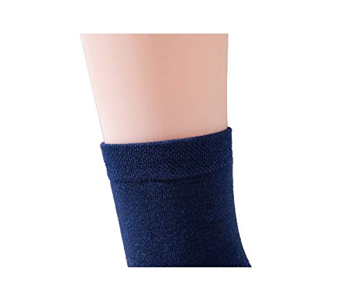 Minfo Women's Thin High Ankle Black Cotton Soft Cozy Crew Socks 6 Pack #TOP3