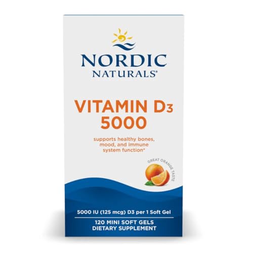 Nordic Naturals Vitamin D3 5000, Orange - 120 Mini Soft Gels