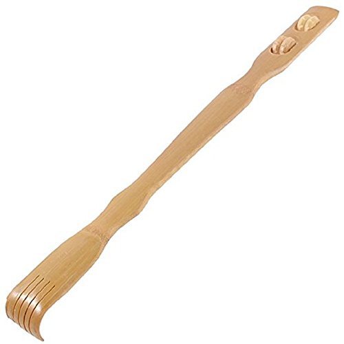 Wooden Bamboo Massager Back Scratcher,Body Relaxation with Body Stick Roller for Neck / Back / Shoulder Massager , Wood Back Scratcher Long Handle ,Valentine Day Gifts