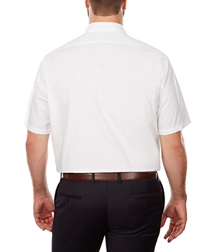 Van Heusen Men's BIG FIT Short Sleeve Dress Shirts Poplin Solid (Big and Tall)2