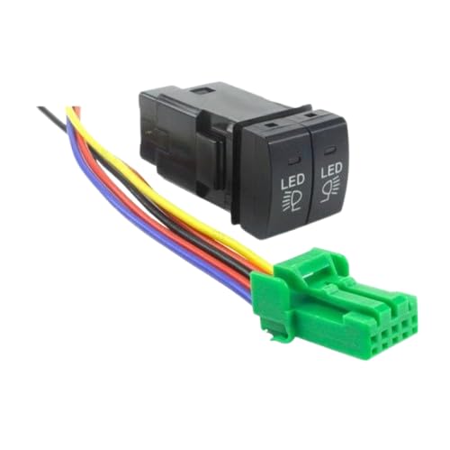 CLOUDSALE 4 Wire Car Fog Light Switch, DC 12V On Off Push Button compatible for cam-ry cars durable and compact in size (please check all images carefully).-picture-37