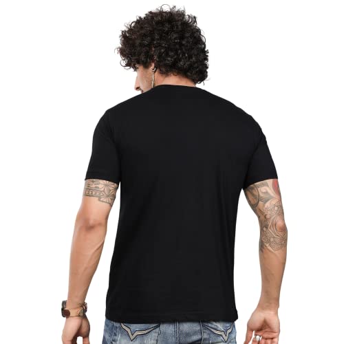 Image of Men's Pure Cotton Round Neck Half Sleeve Plain T-Shirt
