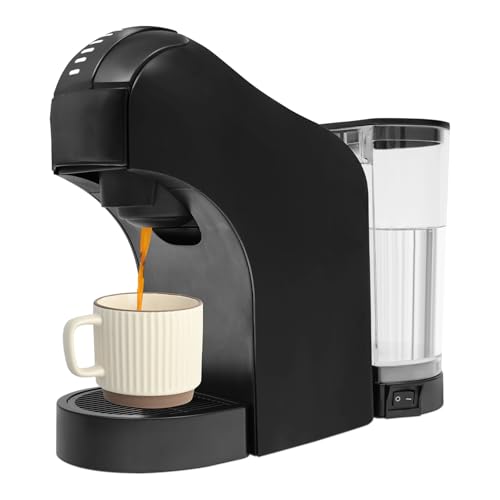 MEELRYD Macchina a capsula, pompa ad alta pressione e funzione di risparmio energetico, 20 bar, serbatoio acqua 0,8 l, spegnimento automatico 9 minuti, macchine per caffè e caffè espresso per uffici