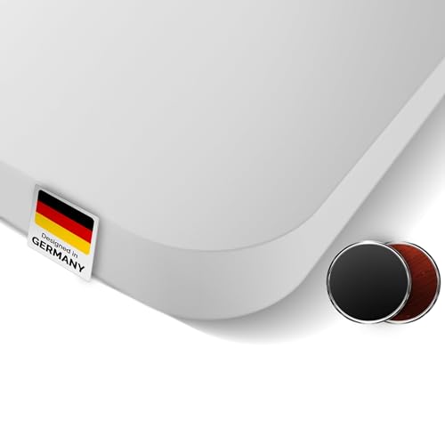 DESKSPACE Tischplatte 200x80 cm (Weiß) - Kratzfeste Schreibtischplatte 25 mm mit Melaminbeschichtung, langlebige und robuste Arbeitsplatte für höhenverstellbare Büro-Schreibtische und Esstische