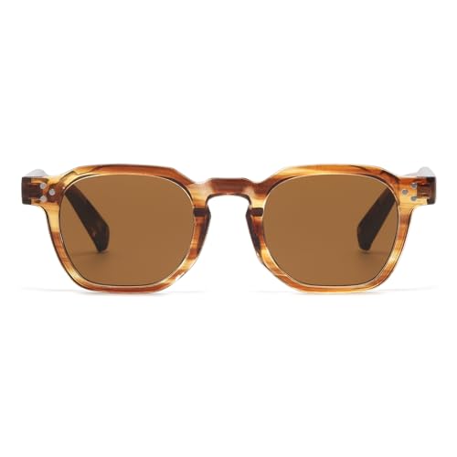 Image of Gleyemor Stylish Retro Sunglasses for Men Women Fashion Vintage Square Sunglasses UV400 Protection Shades