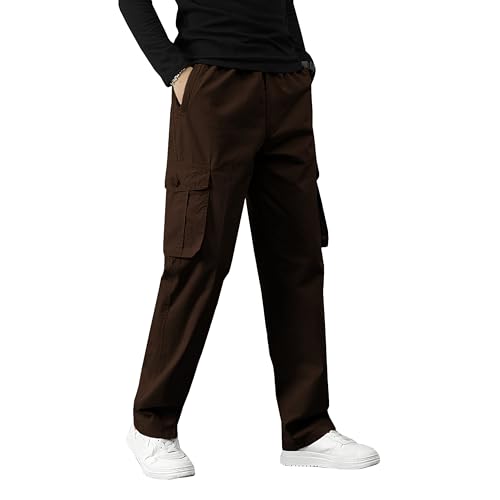 Image of Reoutlook Men's Cargo Pants - Comfortable, Durable, Multi-Pocket Tactical Work Pants for Outdoor, Hiking, & Everyday Wear