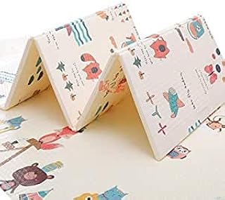 Baby Folding Mat Play Foam Crawl Waterproof Portable Kids Baby Toddler Outdoor or Indoor Use Non Toxic 6x6.5 FUT (Multi Co... Price In India