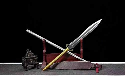Sword Kung Fu Spear HRC60 Manganese Steel Blade Wu Shu Sword Detachable
