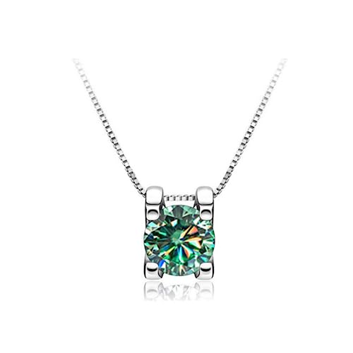 Pendentif Moissanite 1 à 2CT vert pour sublimer vos tenues de soirée