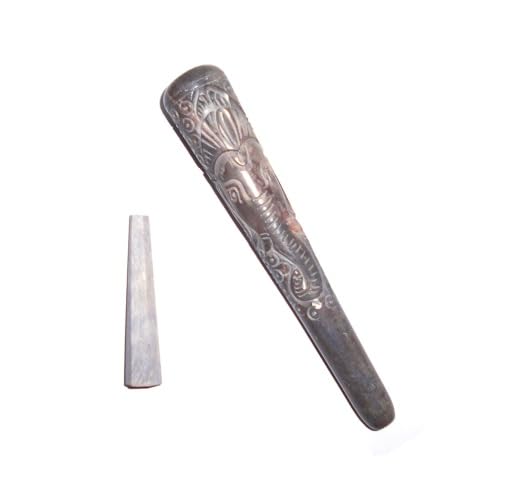 D.R.M. CREATIONS 6 Inch Marble Herb Smoking Chillum Pipe With Long Inner Stone