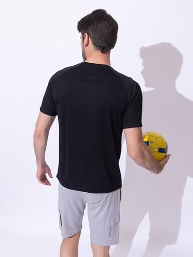 Image of Men's DRI FIT Sports Tshirt /SWEATPROOF /Anti Microbial /Extra Stretch /for Pickleball, Gym, Training, Badminton, Cricket, Tennis, Yoga, Golf (All Sports) All Colours & Sizes, Full & Half Sleeves
