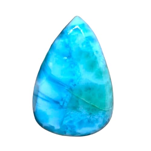 Larimar cabochon en vrac poire 29x20mm pour bague pendentif et collier DIY