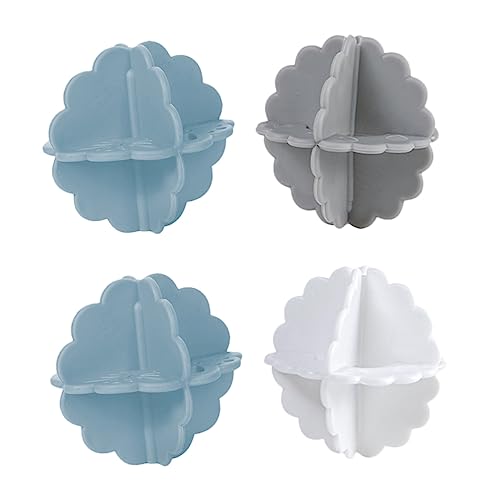 UTHCLO 4個 ランドリー ボール 乾燥機 洗濯機 ボール 再利用可能 洗濯機 ボール 乾燥機 洗濯 ボール ランドリー 洗濯機 ボール ランドリー 洗濯 ボール 巻き防止 ボール Pp