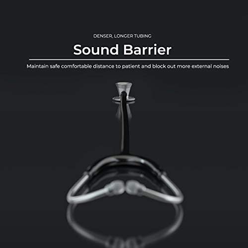 MDF Instruments Black Glitter Blackout ProCardial Cardiology Stethoscope, Limited Edition Mprints, Lightweight Titanium, Adult, Dual Head, Black Glitter Tube, Blackout Chestpiece-Headset, MDF797TGLBO