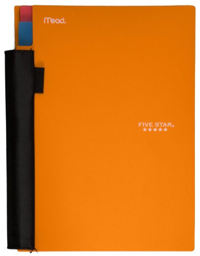 Five Star Advance Spiral Notebook, 2-Subject, 100 College-Ruled Sheets, 9.5 x 6 Inch Sheet Size, Orange (72911)