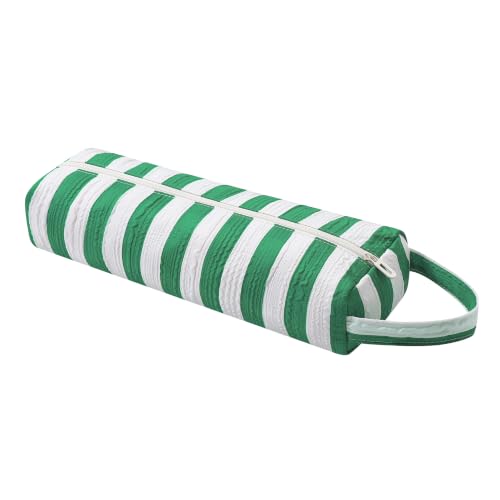 Image of RSRSLEII Striped Hair Tools Travel Bag,Hair Styling Accessories Storage Case for Shark FlexStyle,Dyson Airwrap Hair Dryer,Curling Iron,Straightener,Revlon Hair Tools,Portable&Foldable(19Green&White)