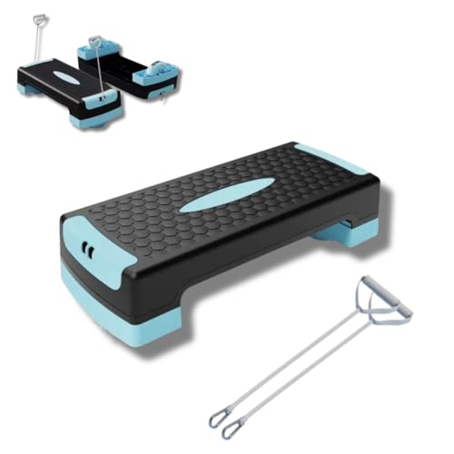 FFitness STEP FITNESS MULTIFUNZIONE CON CORDE PER ALLENARE L’EQUILIBRIO BALANCE STEP REGOLABILE IN ALTEZZA PEDANA DA AEROBICA GRADINO