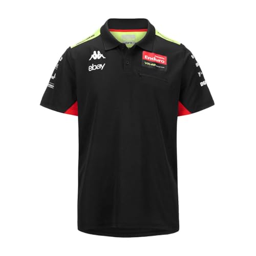 Kappa Robe Polo Acrazon Adulto Pertamina Enduro Moto Gp Ufficiale Uomo Nero, Nero, 3XL-image