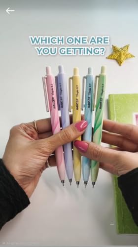 Image of HAUSER MAPLE 0.7mm Mechanical Pencil Blister Pack of 6| Extra Dark & Breakage Resistant Lead | 5 Pastel Shades Matt Finish Body Colours | In-Built Eraser For Quick Erasing | 10 FREE Leads in Each Pack