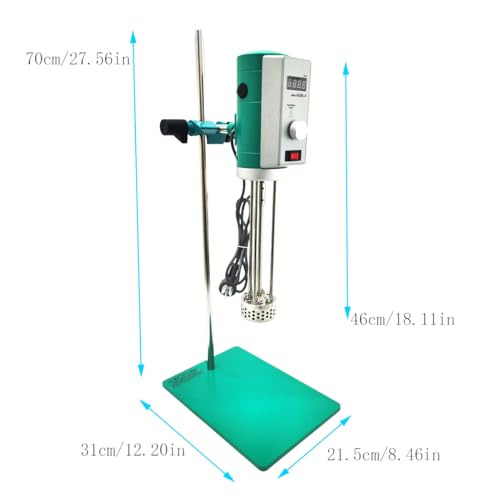Intbuying S020283FBA 300W High Shear Homogenizer 220V 2000-13000Rpm Digital High Shear Mixer Emulsification Machine Emulsion Homogenize Dispersion Machine With Stainless Steel Stirring Device Lab Homogenizer Emulsifier thumb #1
