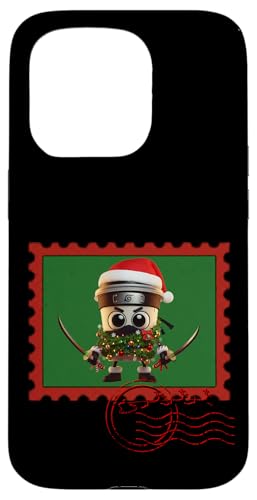 カプチーノ アサシーノ クリスマス 郵便切手 スマホケース iPhone 15 Pro 用