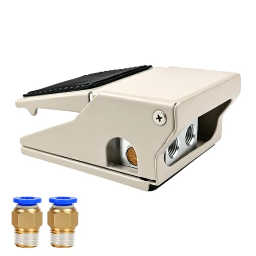 Válvula de pedal neumático 3/2 vías FV320 con interruptor antideslizante y racor de 12mm 2