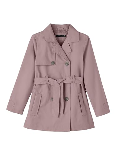 NAME IT Mädchen NKFMADELIN Trench Coat Trenchcoat, Deauville Mauve, 116